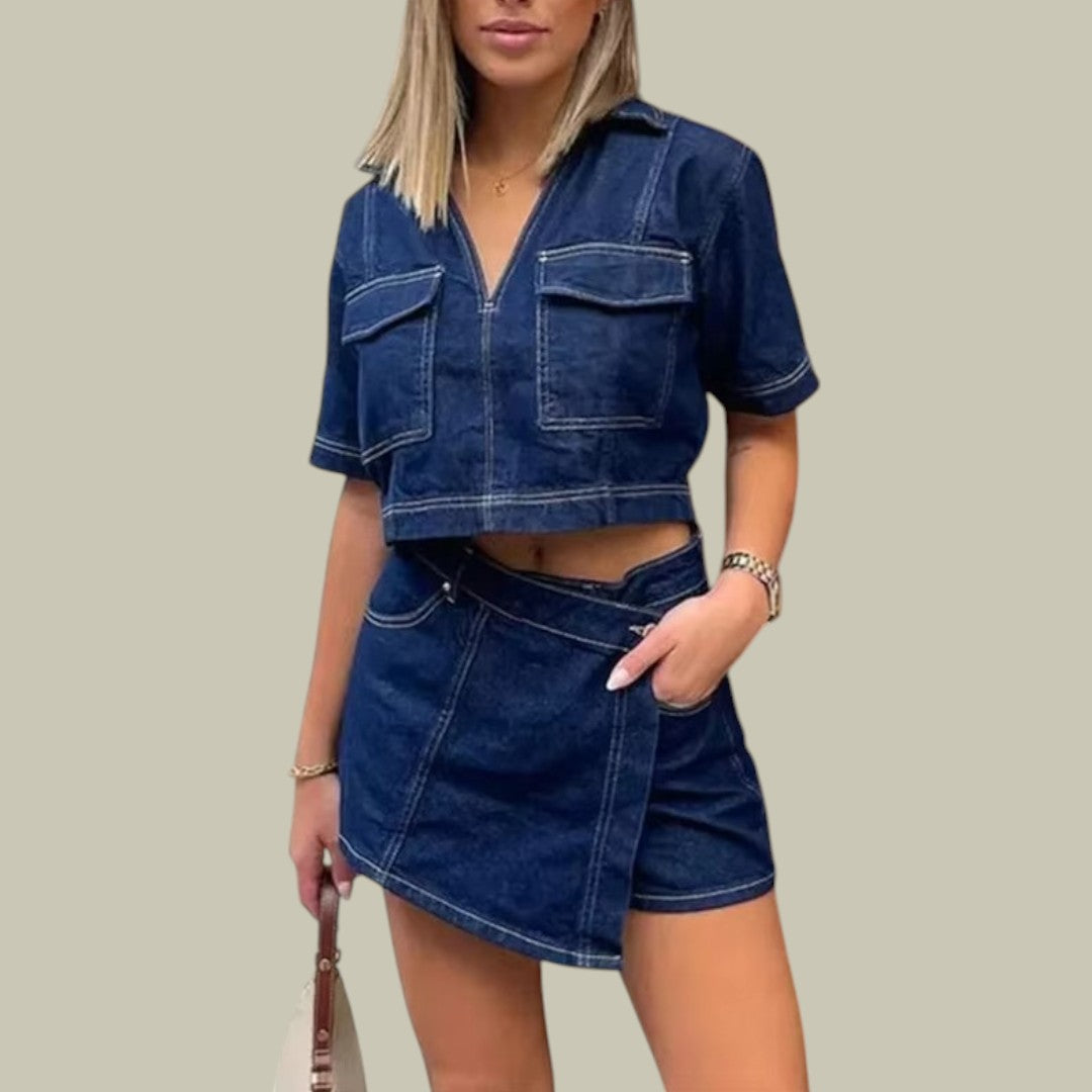 Zelene | Dames Chic Denim Set