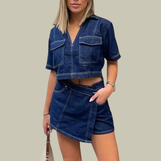 Zelene | Dames Chic Denim Set